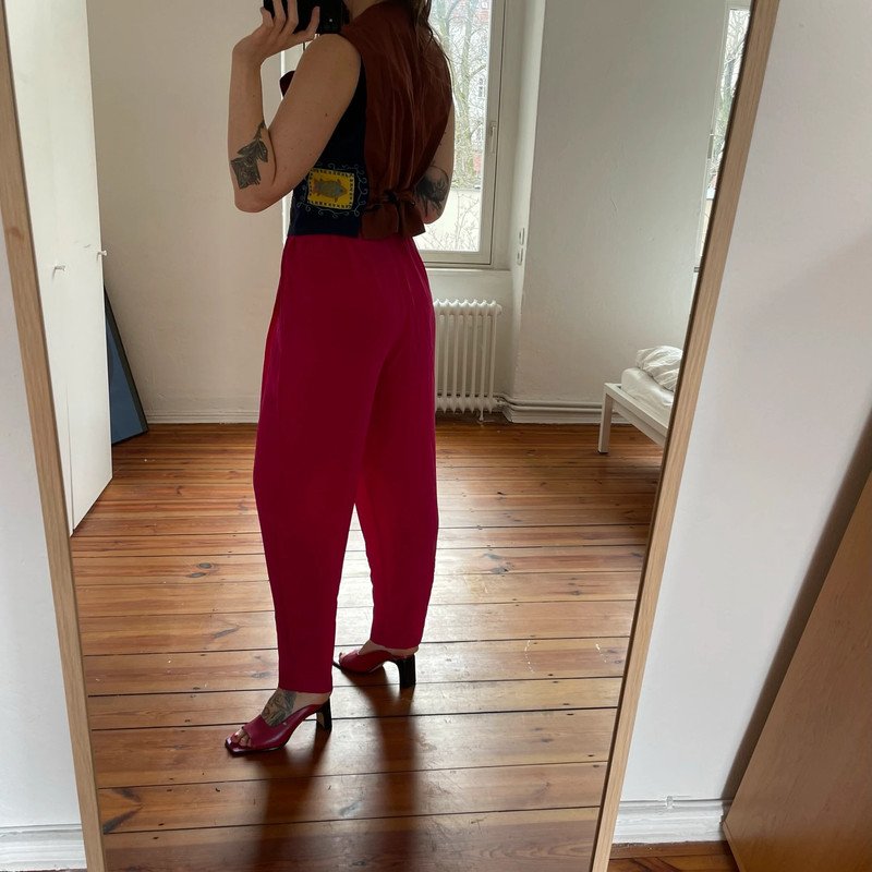 Vintage High Waist Hose aus Seide Silk 