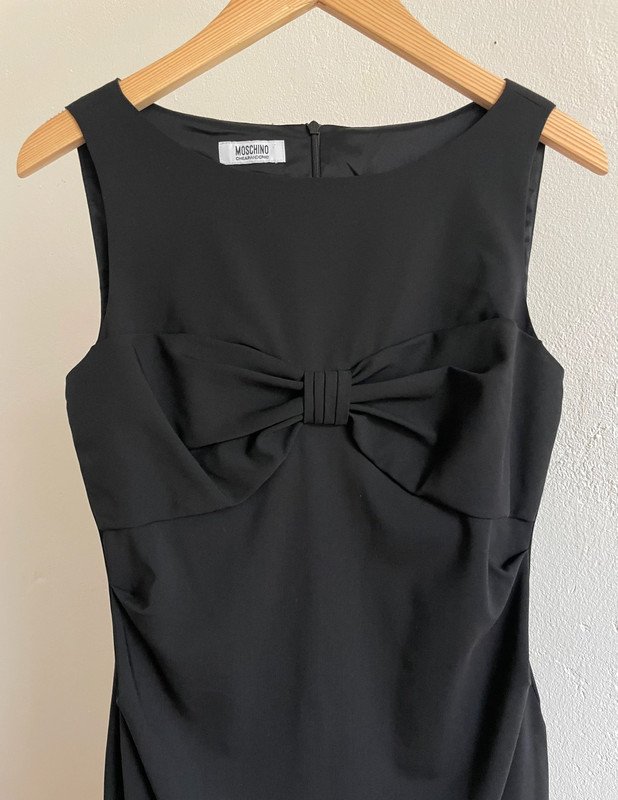 Moschino Kleid aus Wolle mit Schleife Bow y2k Kleine Schwarze
