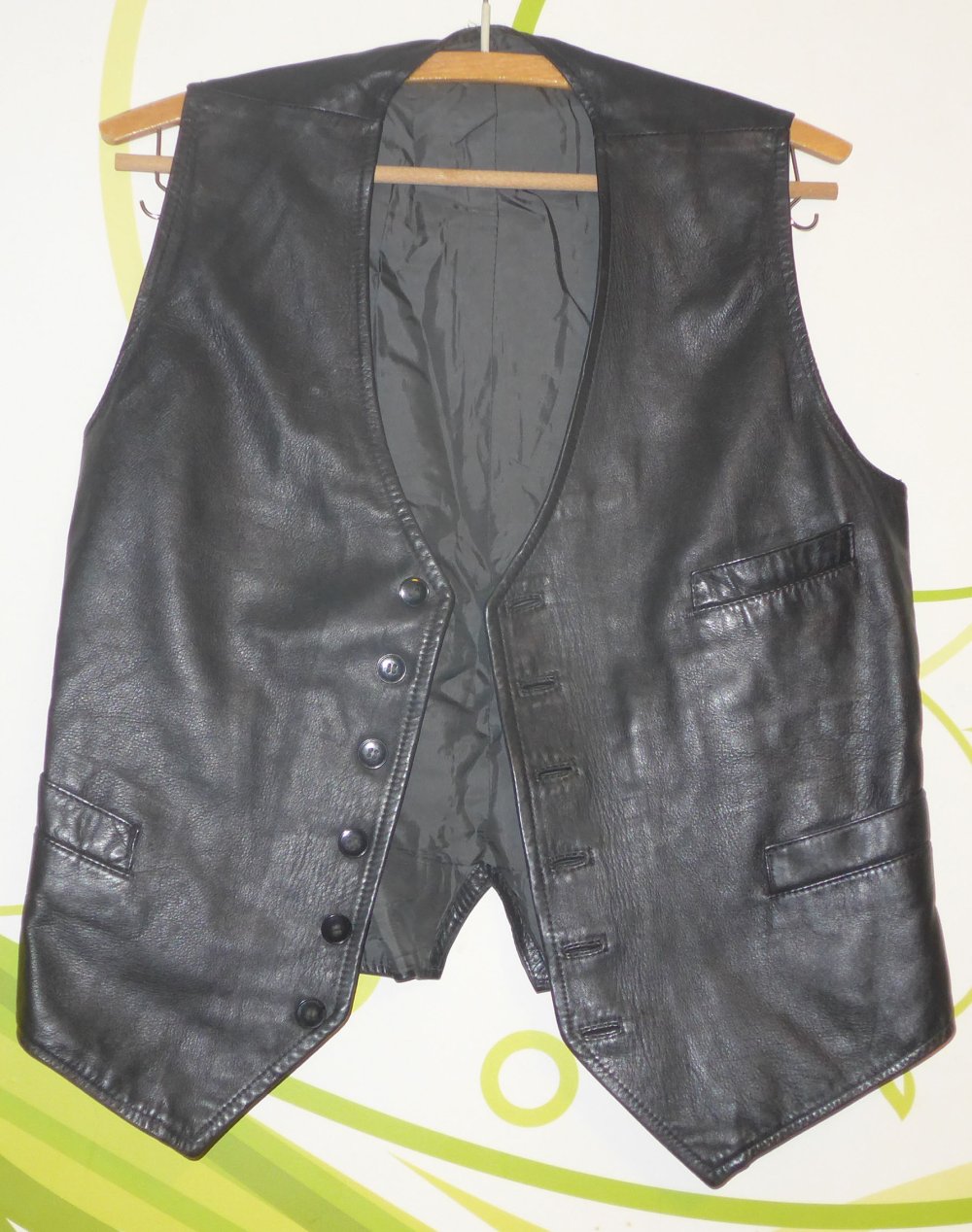 Lederweste Lederglet schwarz