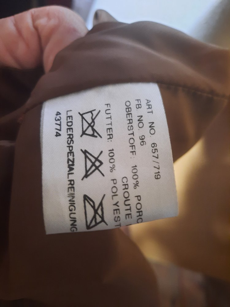 John F Gee Lederweste Leder Weste Gr. XL