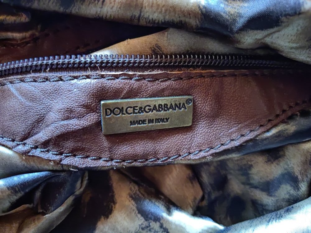 Dolce & Gabbana Designer Leder Tasche Braun