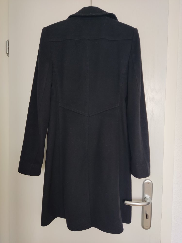 Hugo Boss Mantel Schurwolle Cashmere Gr.XS schwarz 