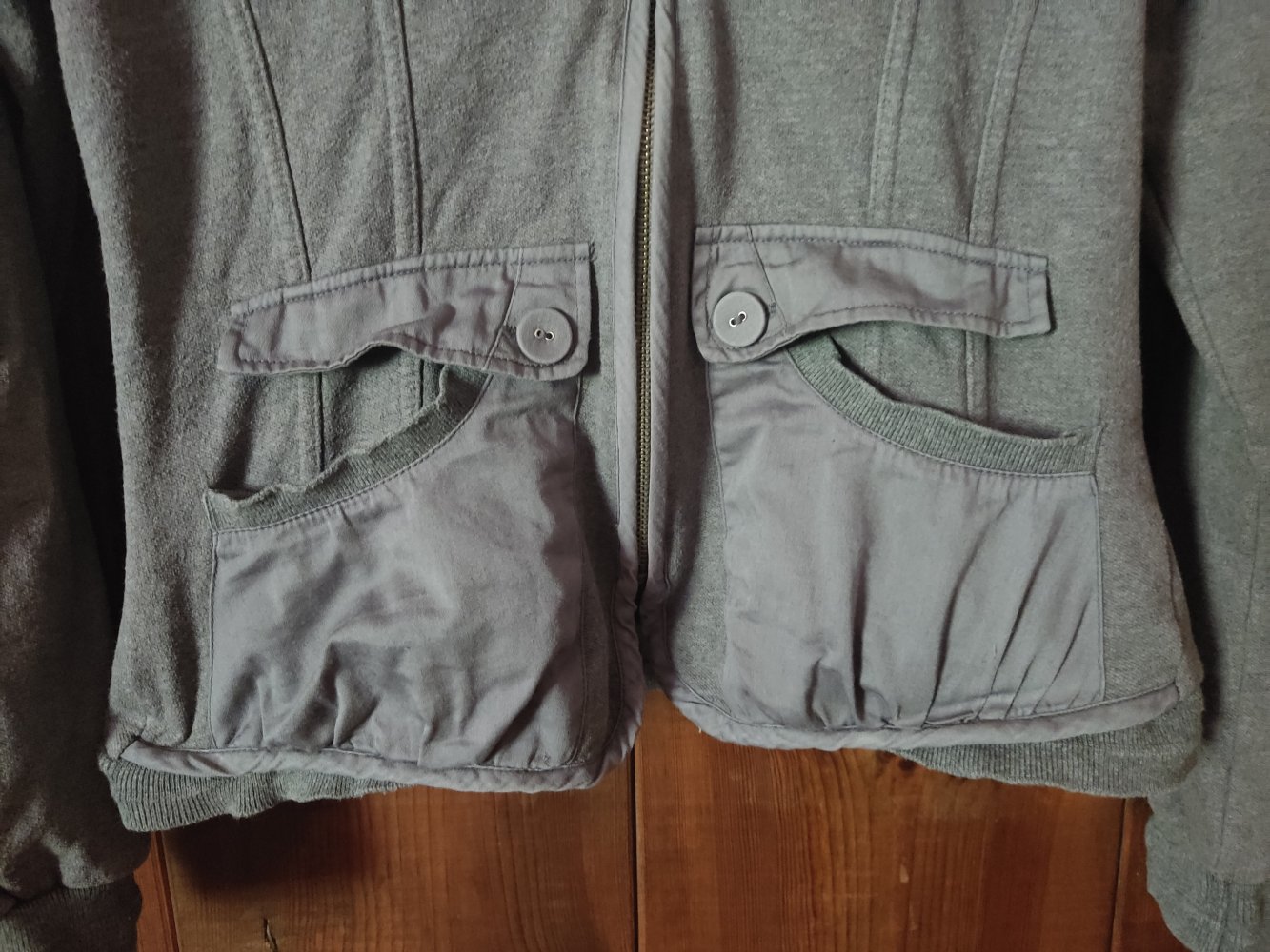 Noa Noa Sweatjacke mit Kapuze Gr.S grau
