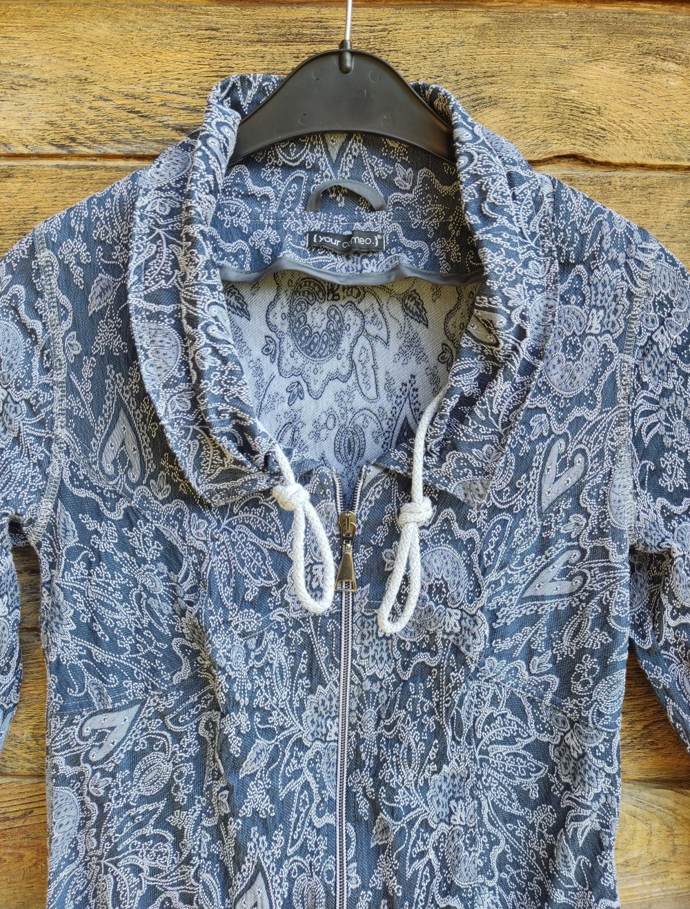 Jacke Übergang Gr.XS Blau-Weiß