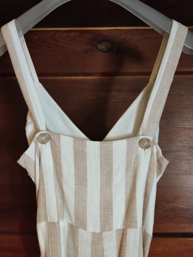 Jumpsuit Overall Gr.XS Leinen Creme