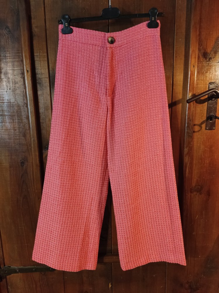 Zara Hose Culotte Marlene Hose High Waist Gr.S Korallenrot NEU