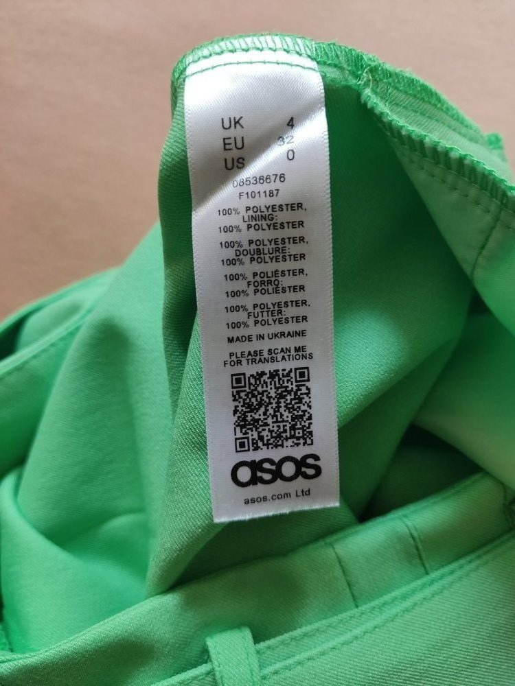 ASOS Culotte Marlene Hose High Waist Gr.32 Apfelgrün