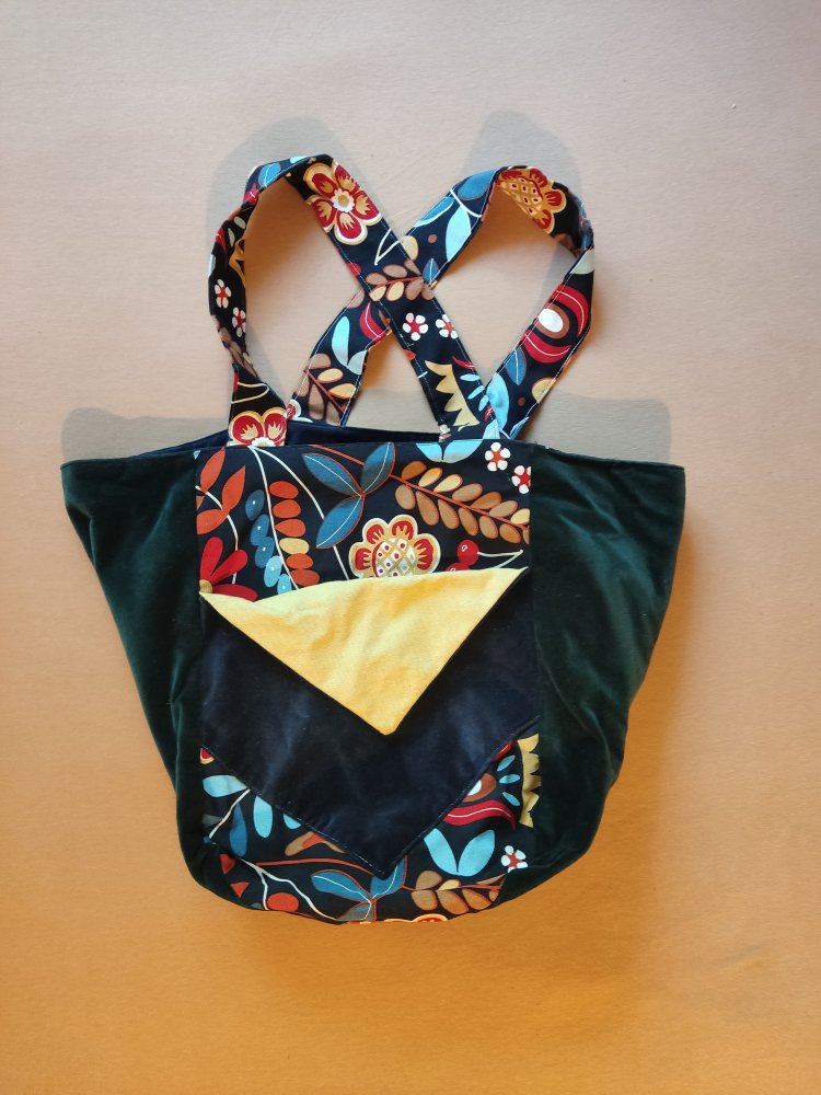 Shopper Umhängetasche schwarz-bunt
