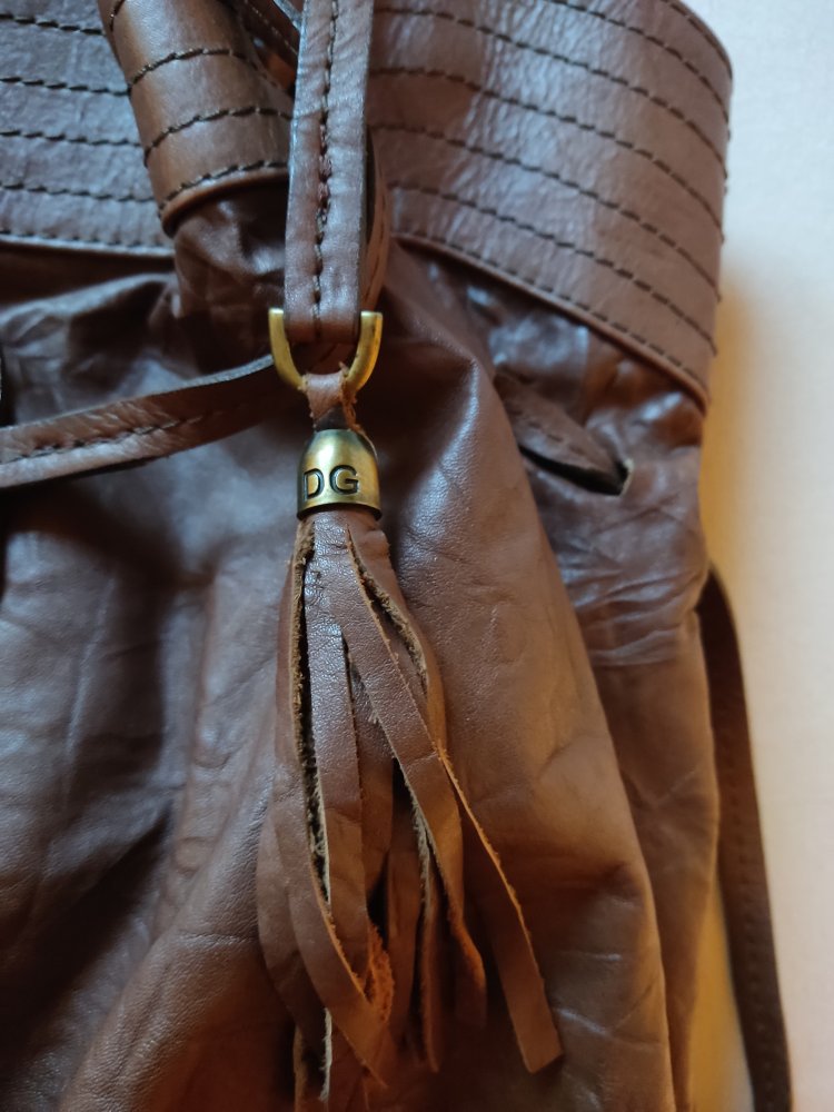 Dolce & Gabbana Designer Leder Tasche Braun