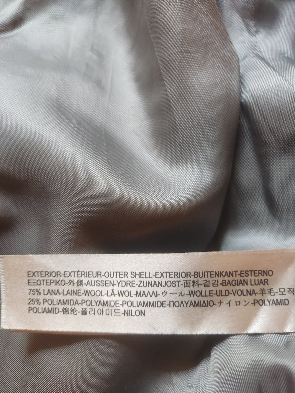 Massimo Dutti Wollmantel mit Kapuze Gr.XS Grau
