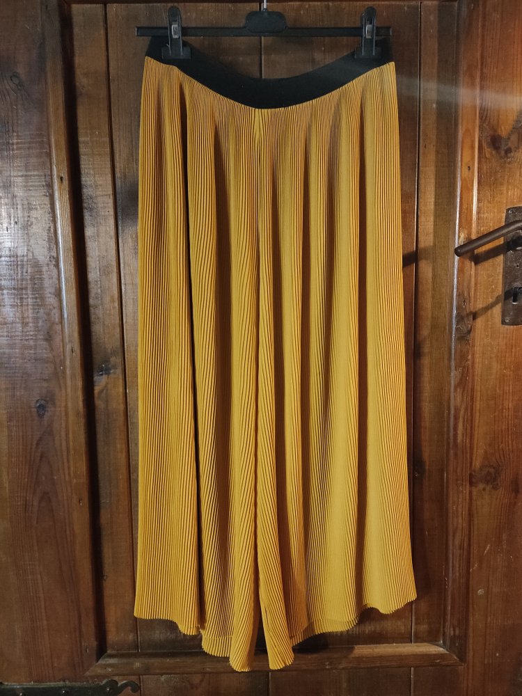 Zara Culotte Marlene Hosen Gr.S Senfgelb & Türkis