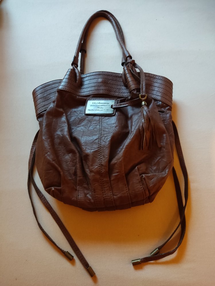 Dolce & Gabbana Designer Leder Tasche Braun