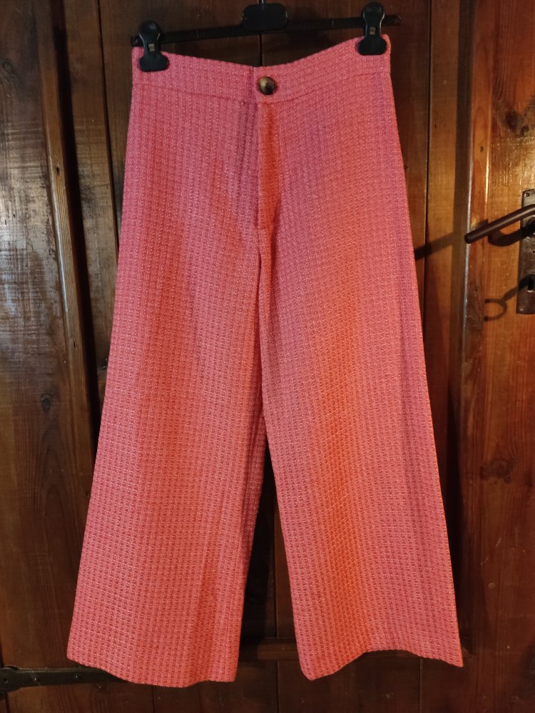 Zara Hose Culotte Marlene Hose High Waist Gr.S Korallenrot NEU