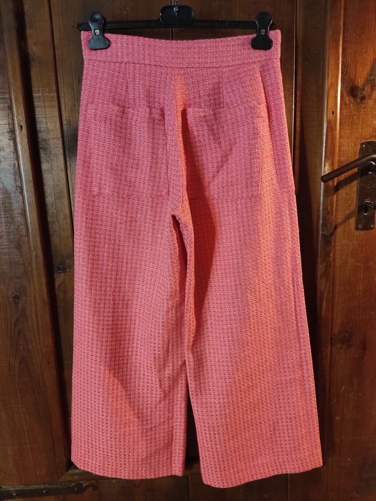 Zara Hose Culotte Marlene Hose High Waist Gr.S Korallenrot NEU