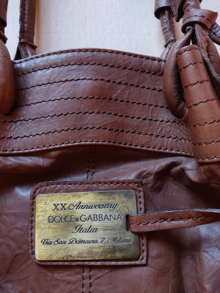 Dolce & Gabbana Designer Leder Tasche Braun