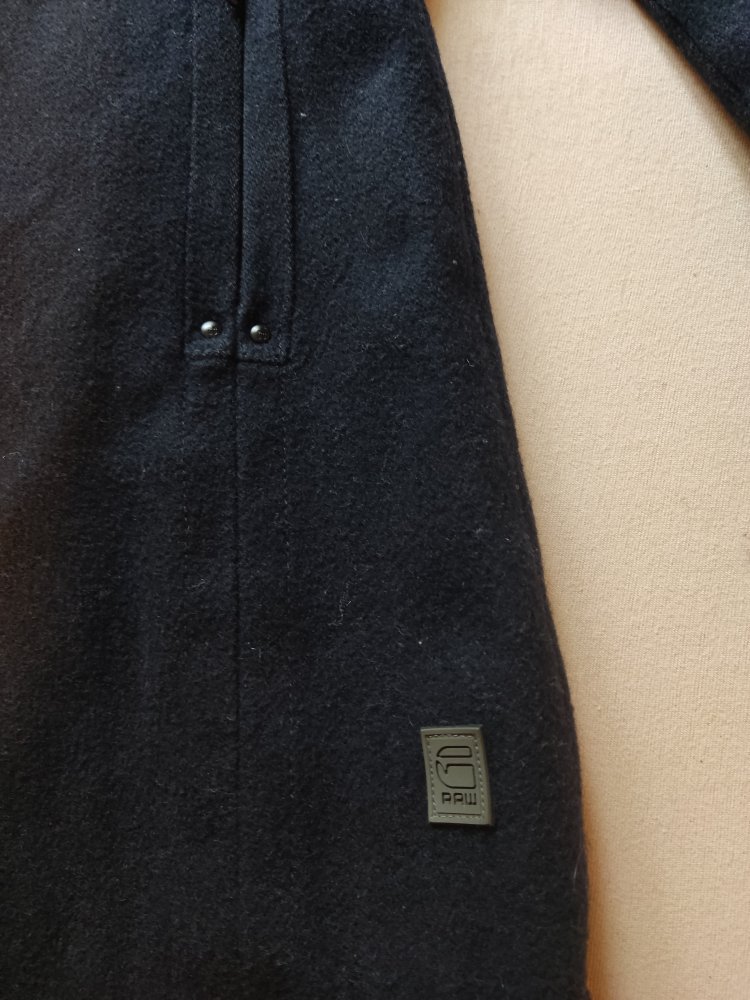 G-Star Woll-Kurzmantel Gr.XS Blau-Schwarz 