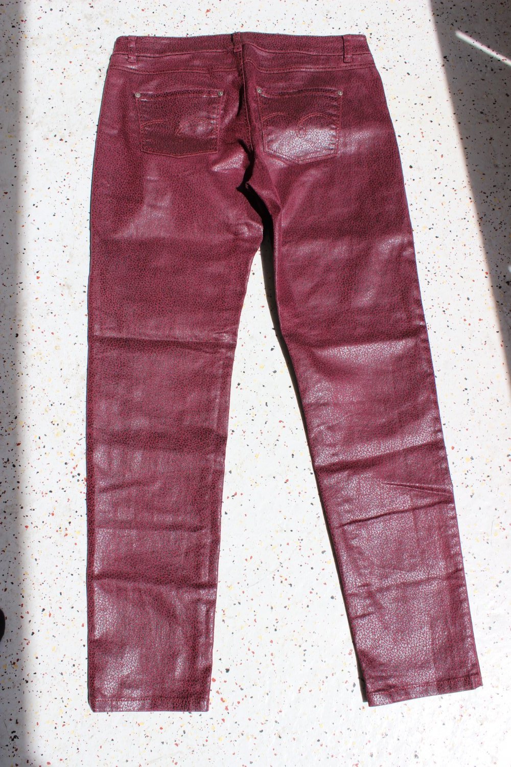 MONTEGO Fivepocket Straight Stretch bordeaux beschichtet 