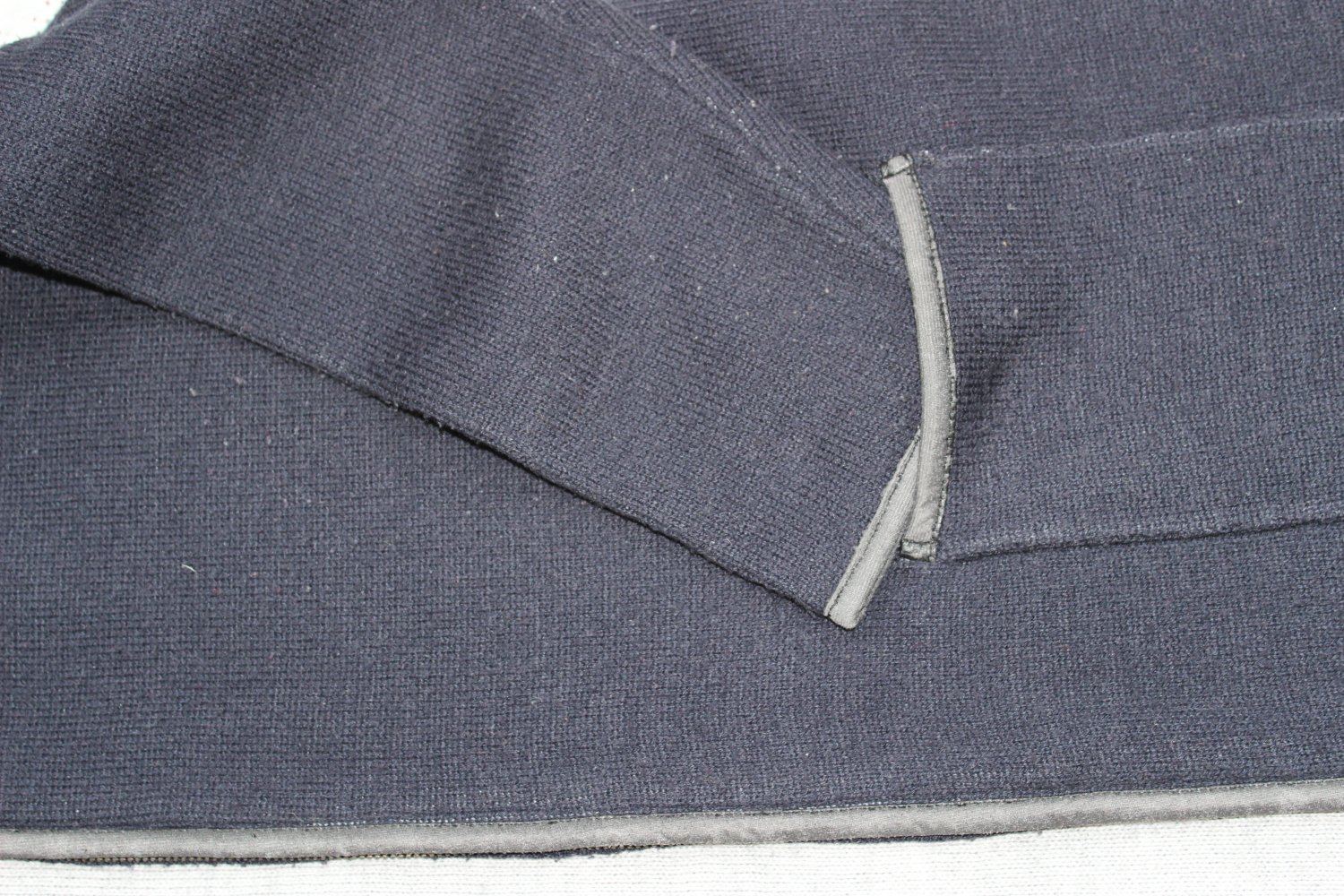 Bershka Strickmantel Langjacke marineblau