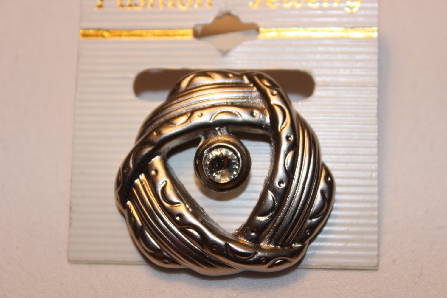 NEU! Knoten Schal-Clip silber Strass