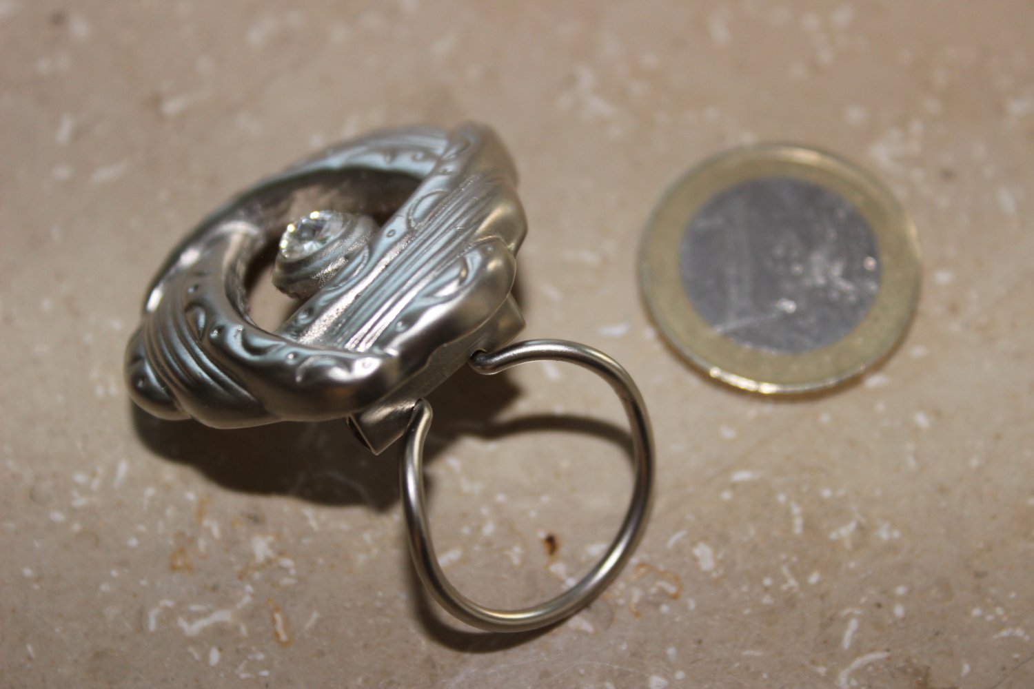 NEU! Knoten Schal-Clip silber Strass