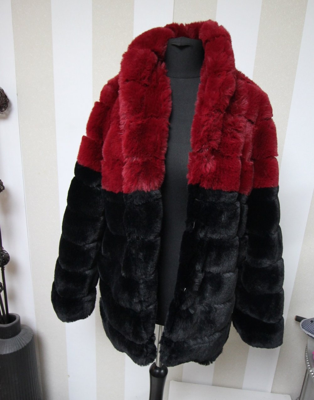 Linn Ahlborg Na-kd Kunstpelz Jacke Mantel Kunstfell plüsch Teddy Herbst Winter