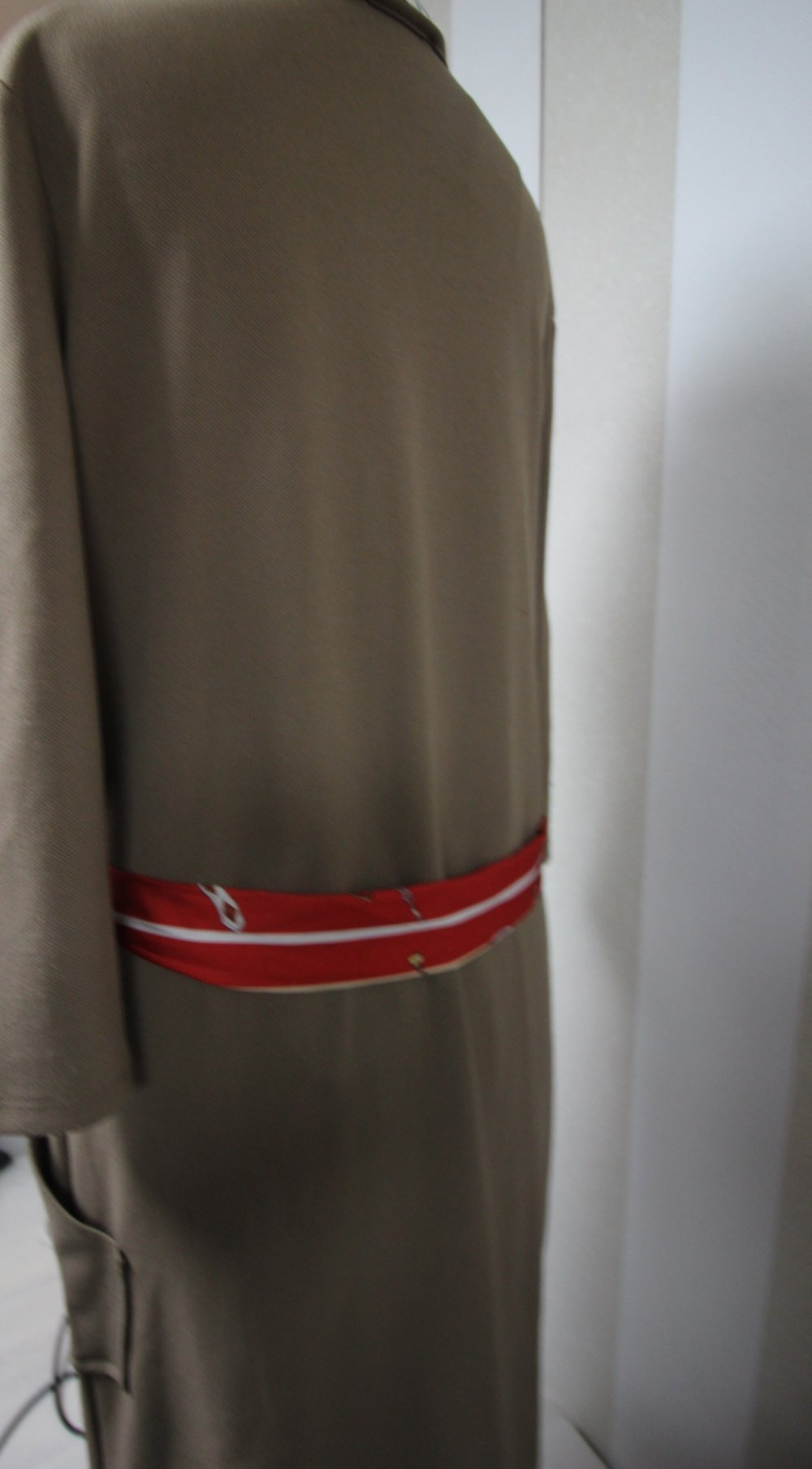 Zara Kleid elegant chic Band Schleife Muster mix