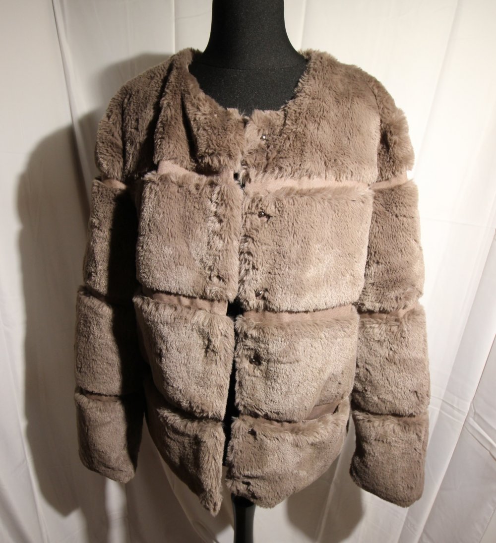 Freequent Teddy Jacke kuschelig weich fluffy Herbst Winter Kunstpelz Fake Fur
