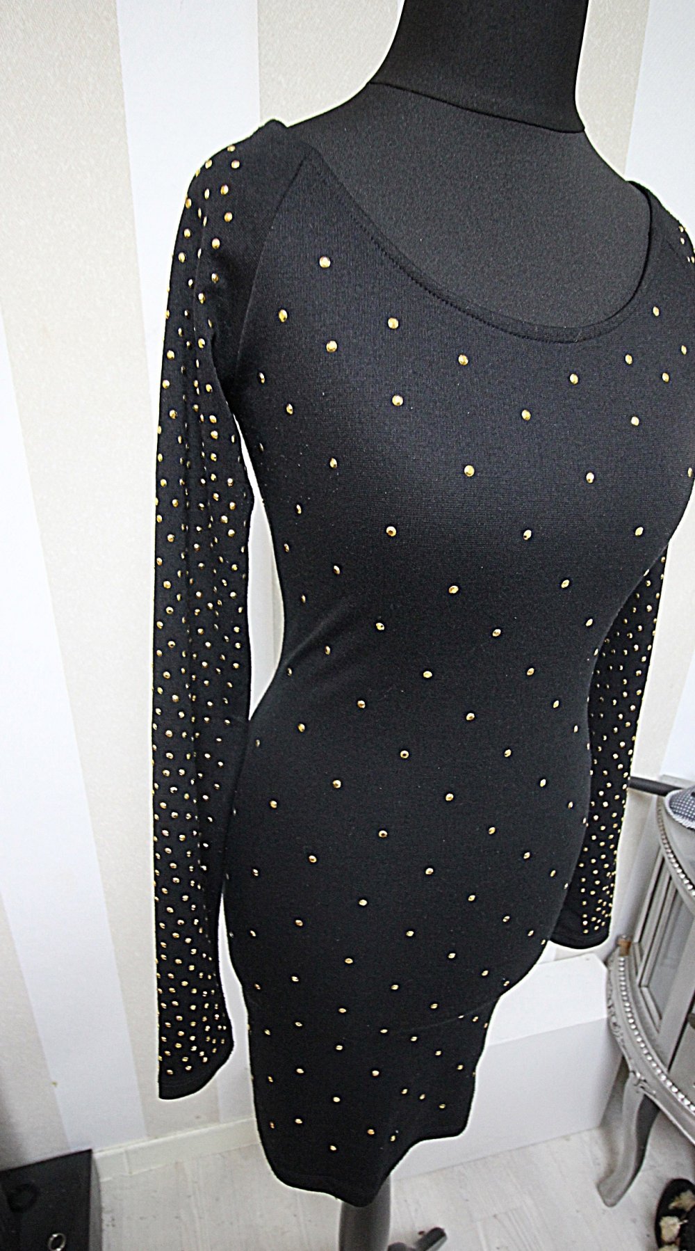 Kleid mit Strass Nieten bik bok Party Abendkleid Silvester Weihnachten