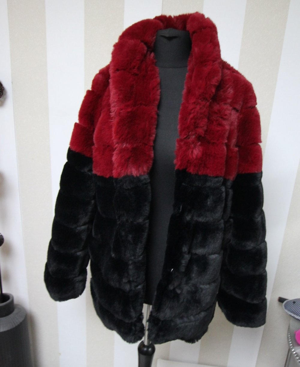 Linn Ahlborg Na-kd Kunstpelz Jacke Mantel Kunstfell plüsch Teddy Herbst Winter