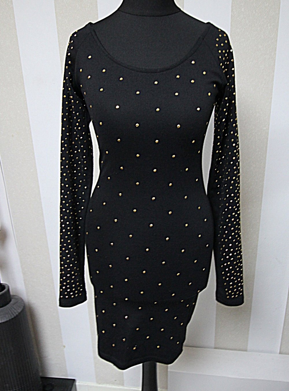 Kleid mit Strass Nieten bik bok Party Abendkleid Silvester Weihnachten