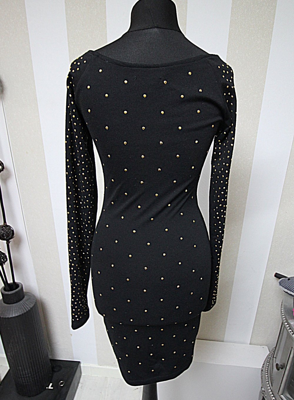 Kleid mit Strass Nieten bik bok Party Abendkleid Silvester Weihnachten