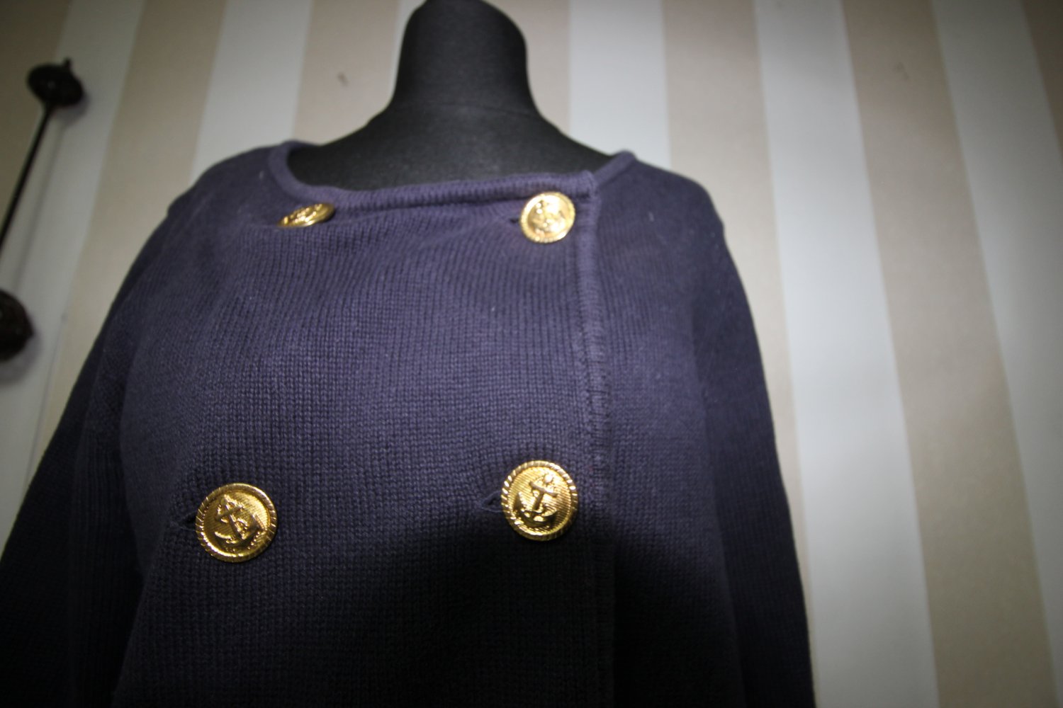 Monki Jacke maritim Anker Knöpfe