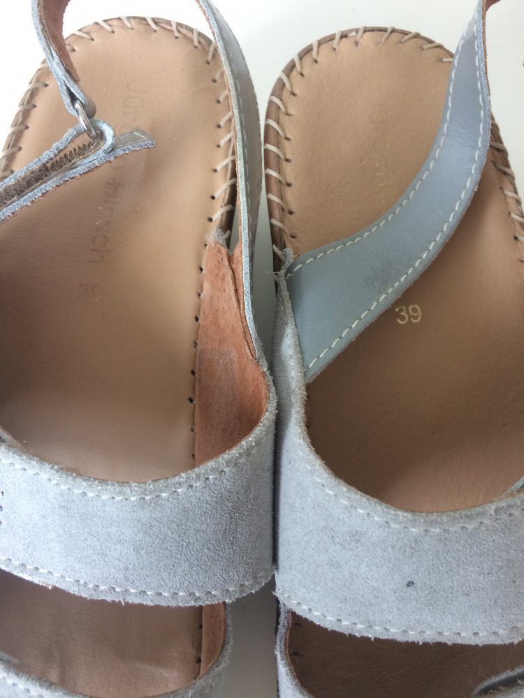 JÜRGEN HIRSCH DAMEN LEDER SANDALEN GR. 39