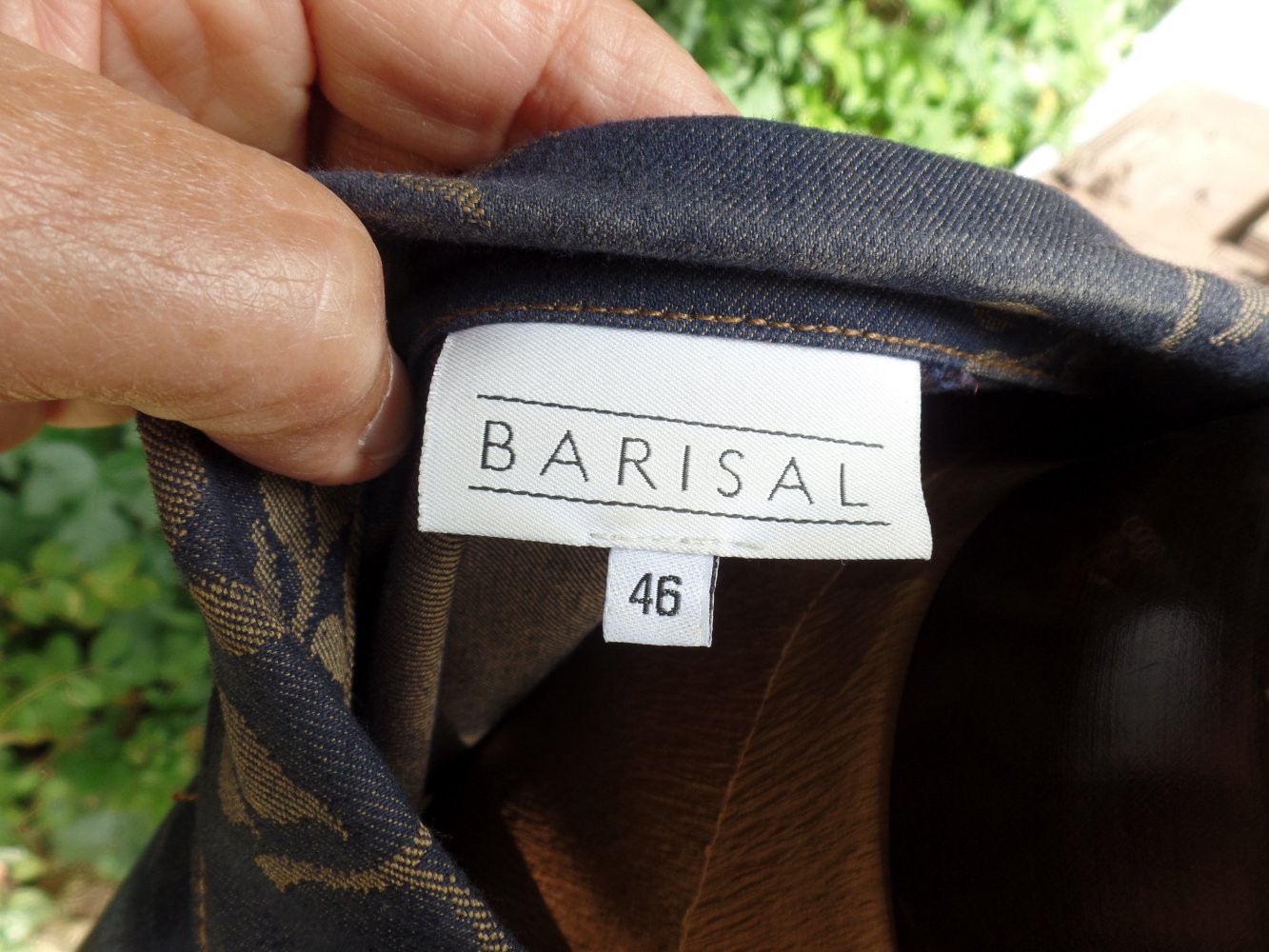 gemusterte Jeansjacke