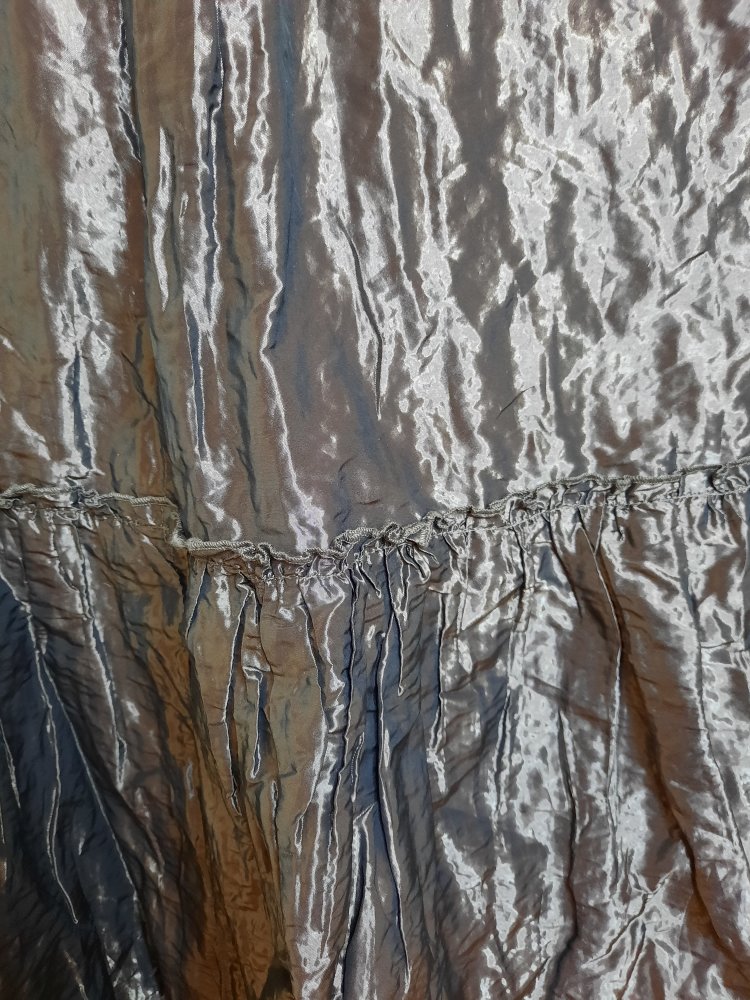 Maxirock Midirock wadenlanger Rock High Waist metallic crashed gecrinkelt Luisa Cerano 2000er y2k