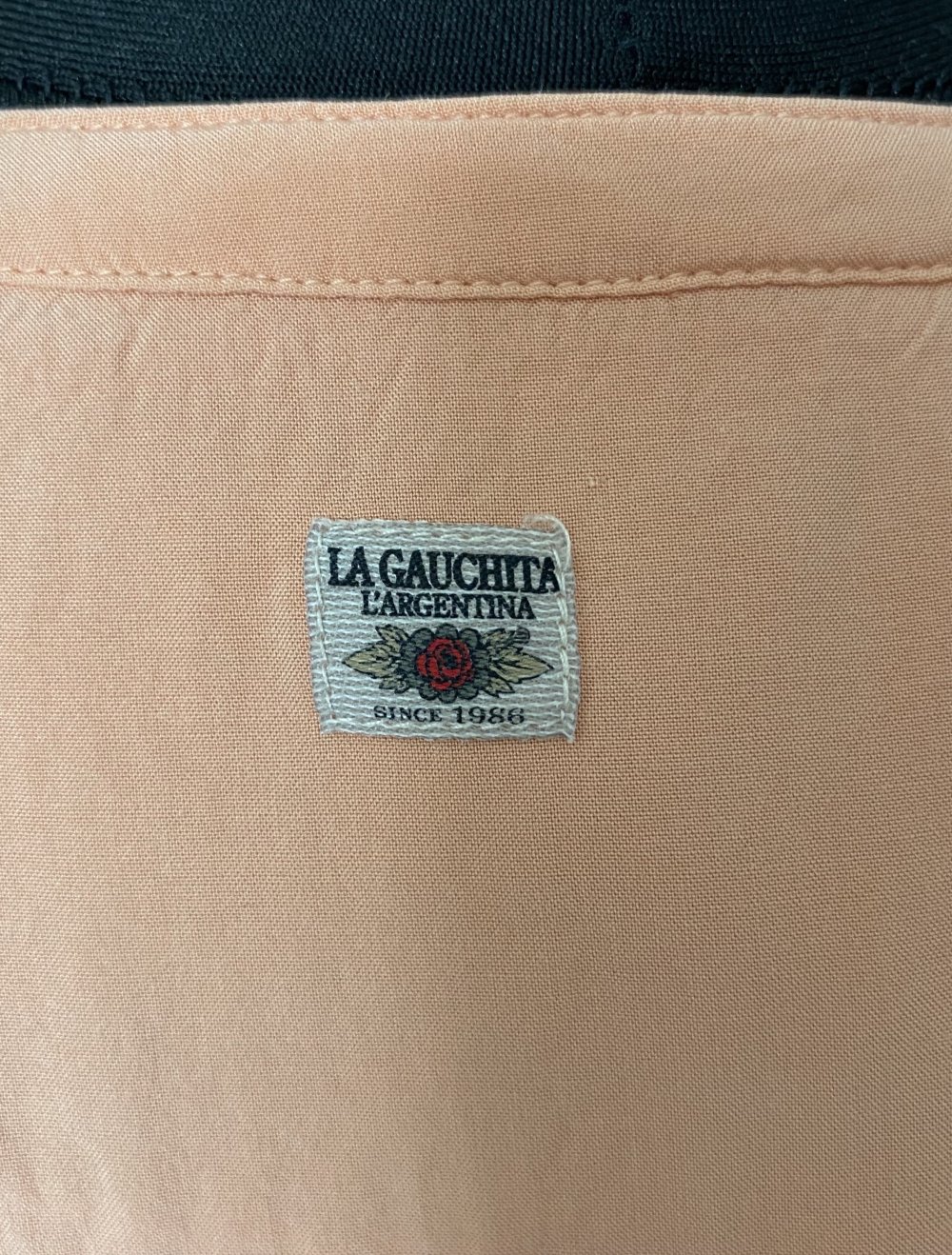 La Gauchita (L‘Argentina), Blusenshirt, langarm, apricot, Gr. 40