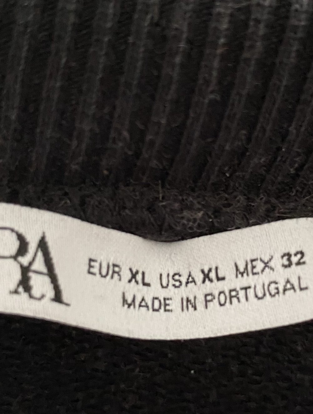 Zara, Sweatshirt, Materialmix, schwarz, Gr. XL