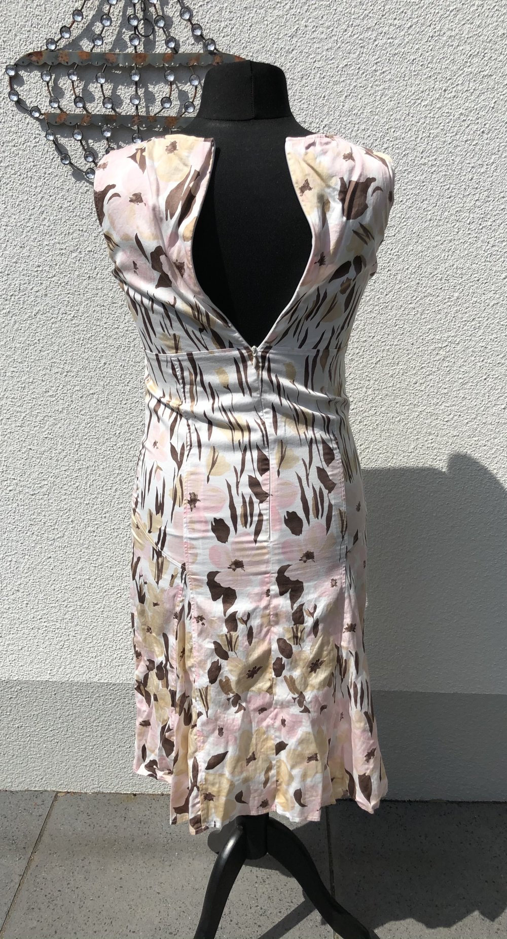 Delmod, Kleid, Sommer, floral Muster, Erdtöne, Gr. 38