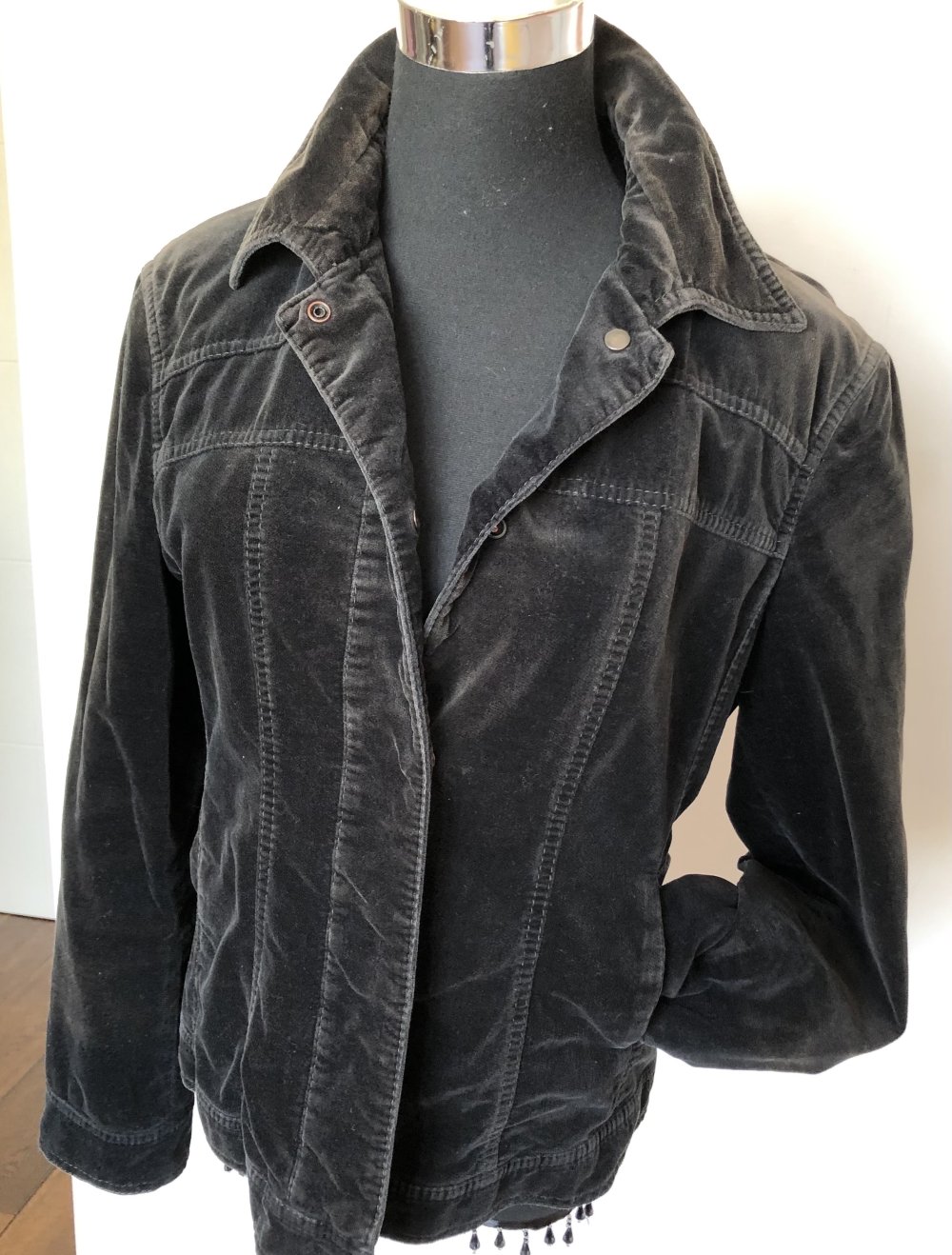 Strenesse Blue, Samtjacke, stretchig, schwarz, Gr.36