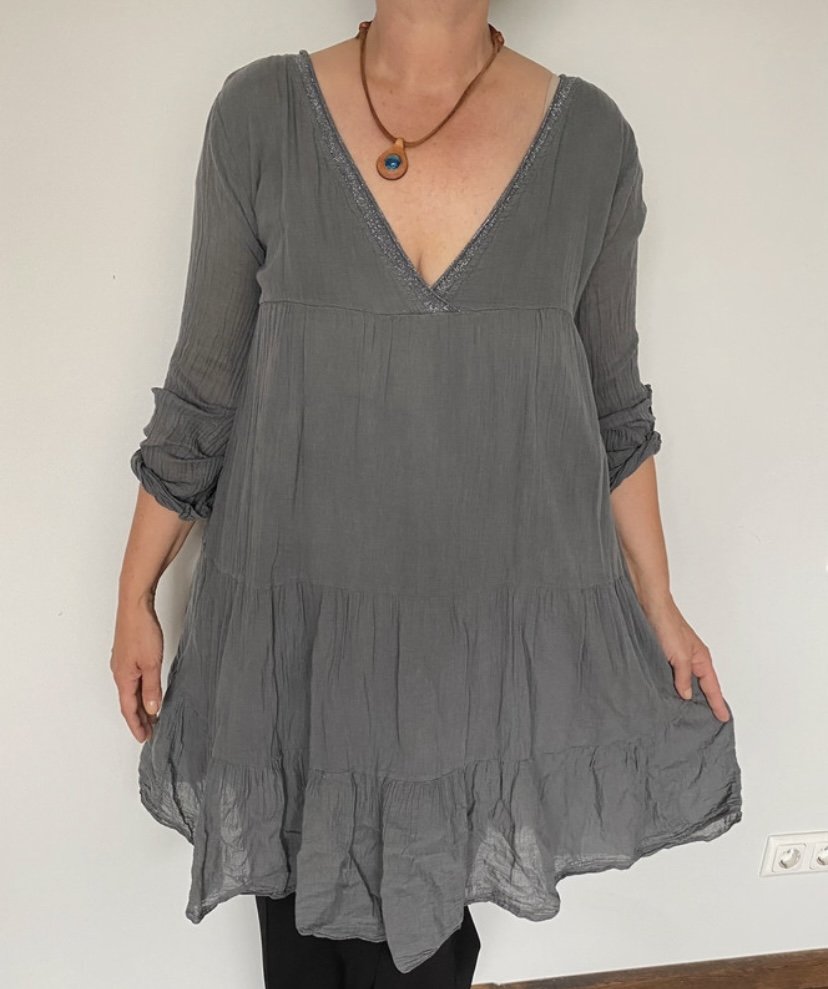 Made in Italy, Tunika, Cotton, khaki, onesize