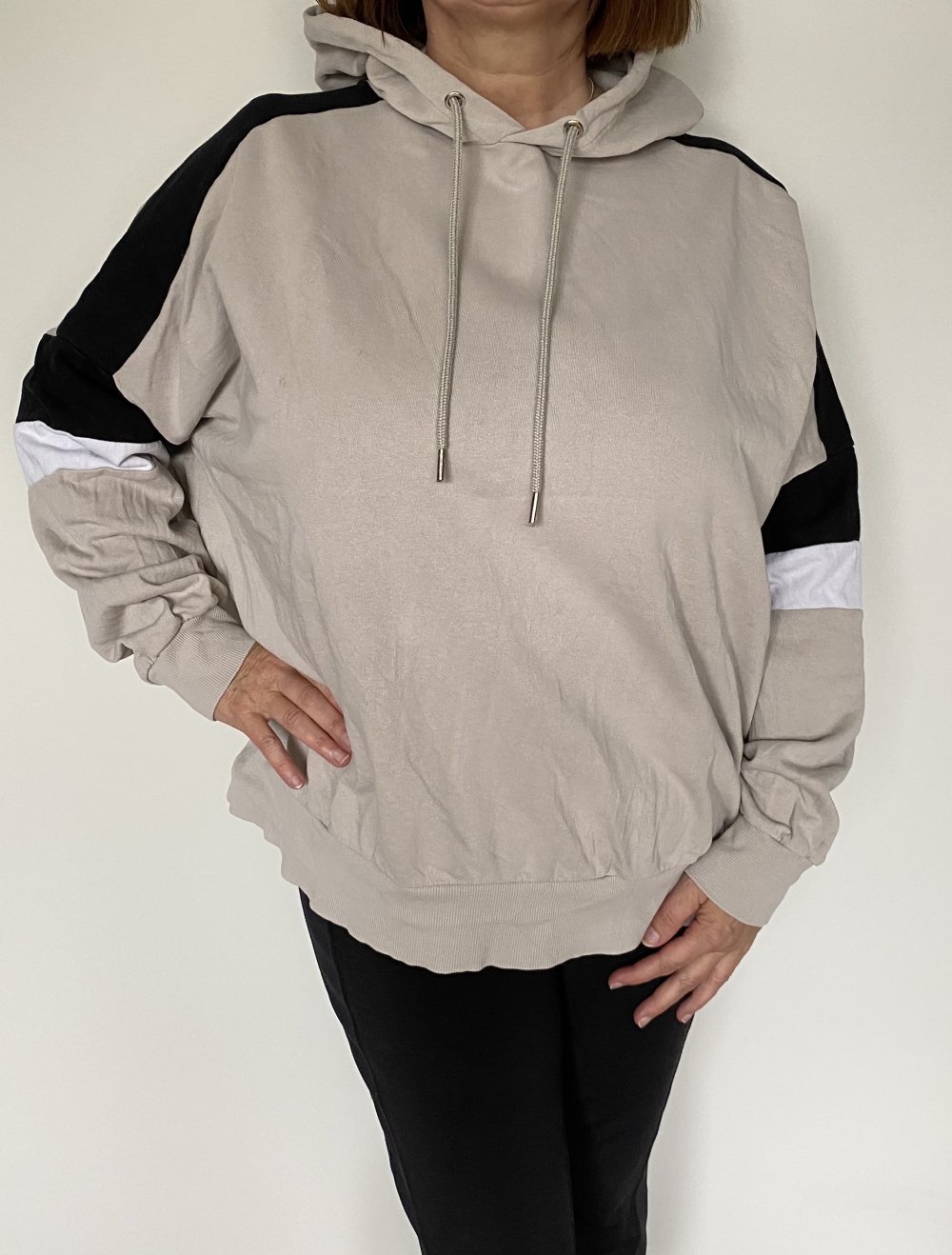 H&M, Sweatshirt/Hoodie, grau, schwarz, weissGr. XL