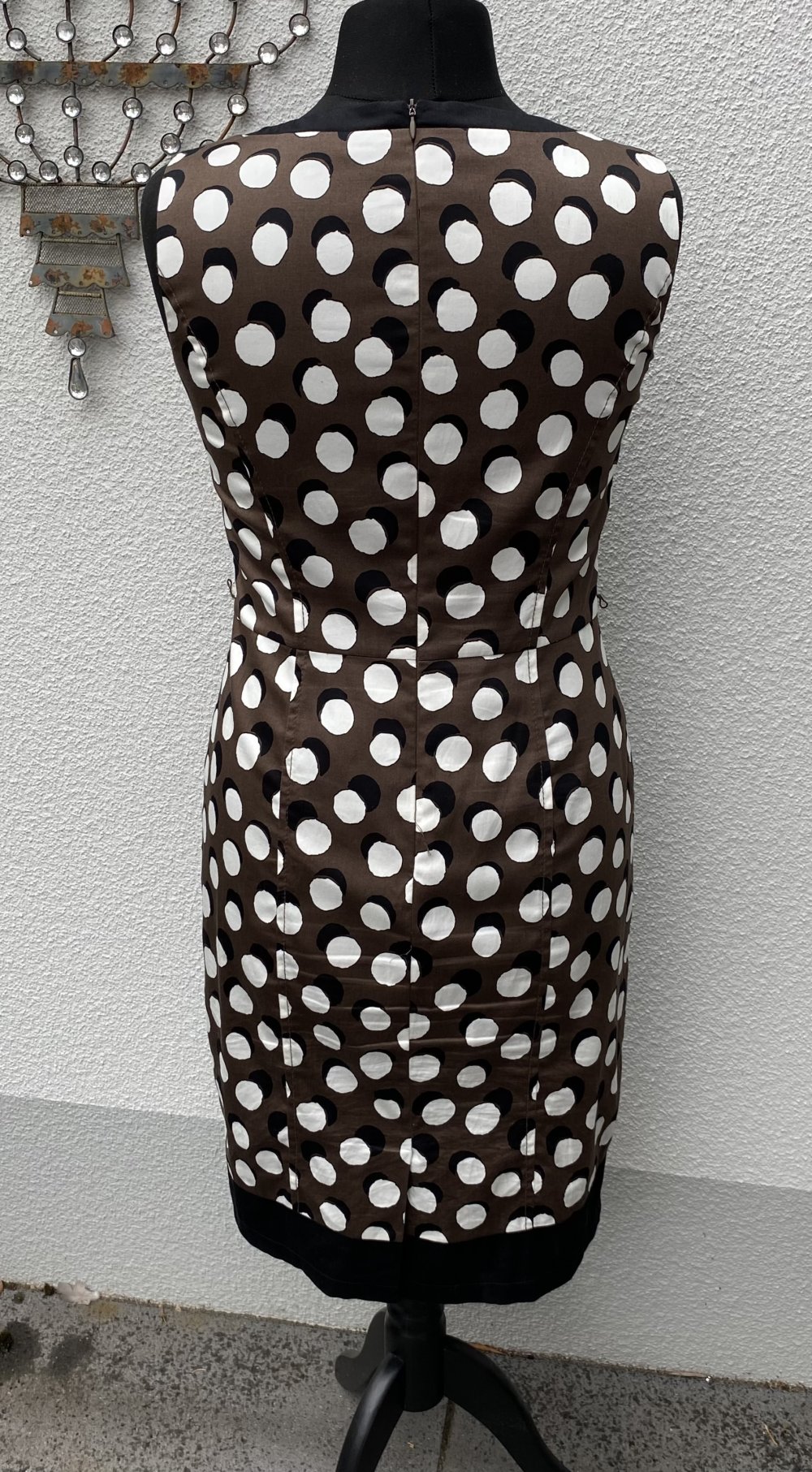Gerry Weber, Kleid, Dots, ärmellos, braun/ schwarz/ weiß, Gr. 38