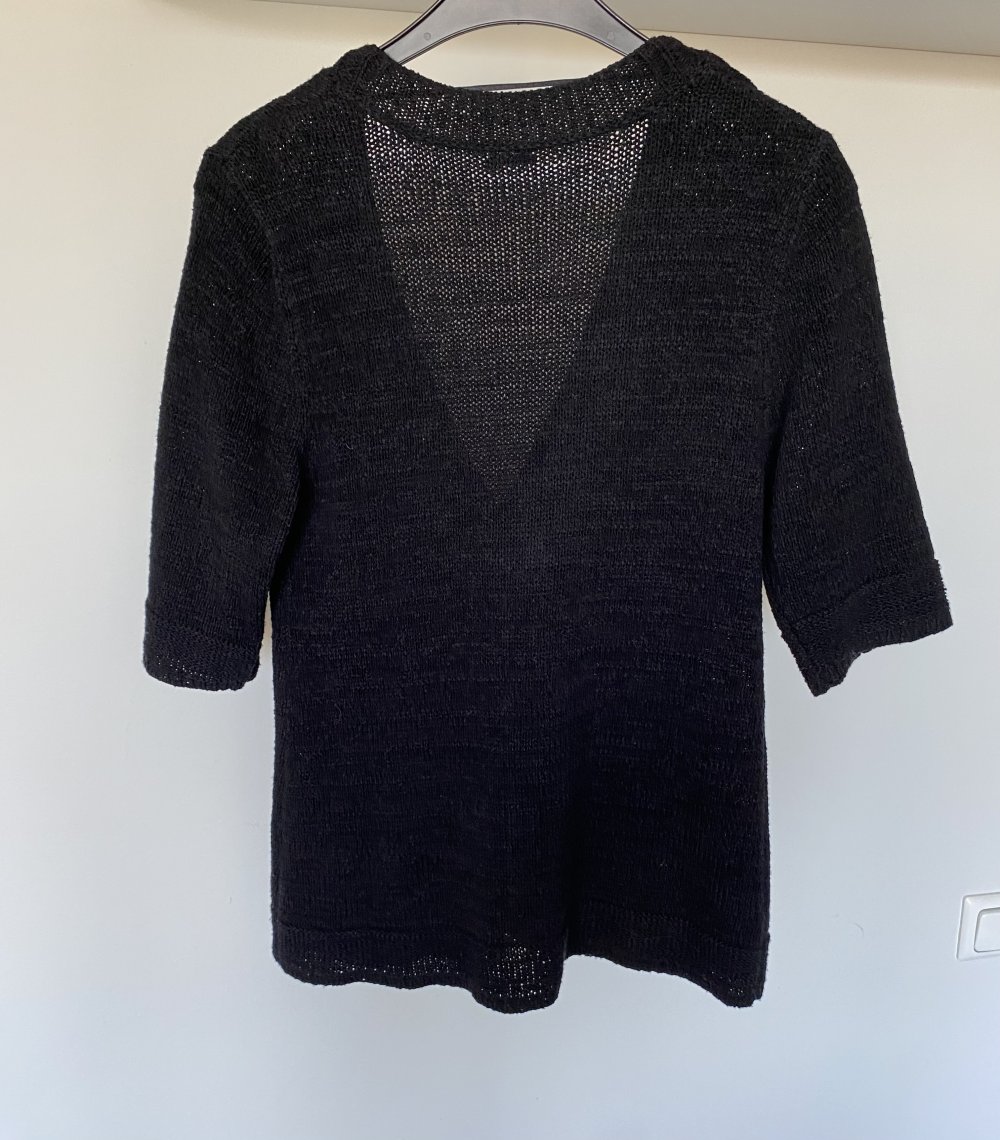 Strauss Innovation, Oberteil, Strickjacke, kurzarm, schwarz, Gr. 36