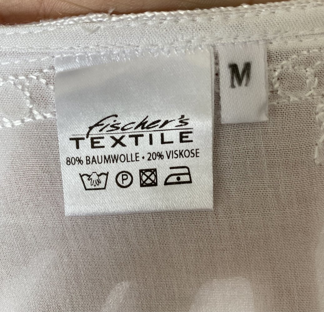 Fischer‘s Textile, Tunika Bluse, weiß, Verzierungen, Gr. M