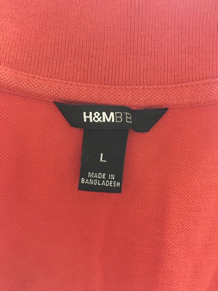 H&M, Poloshirt, rot, leichte A-Linie , Gr. L