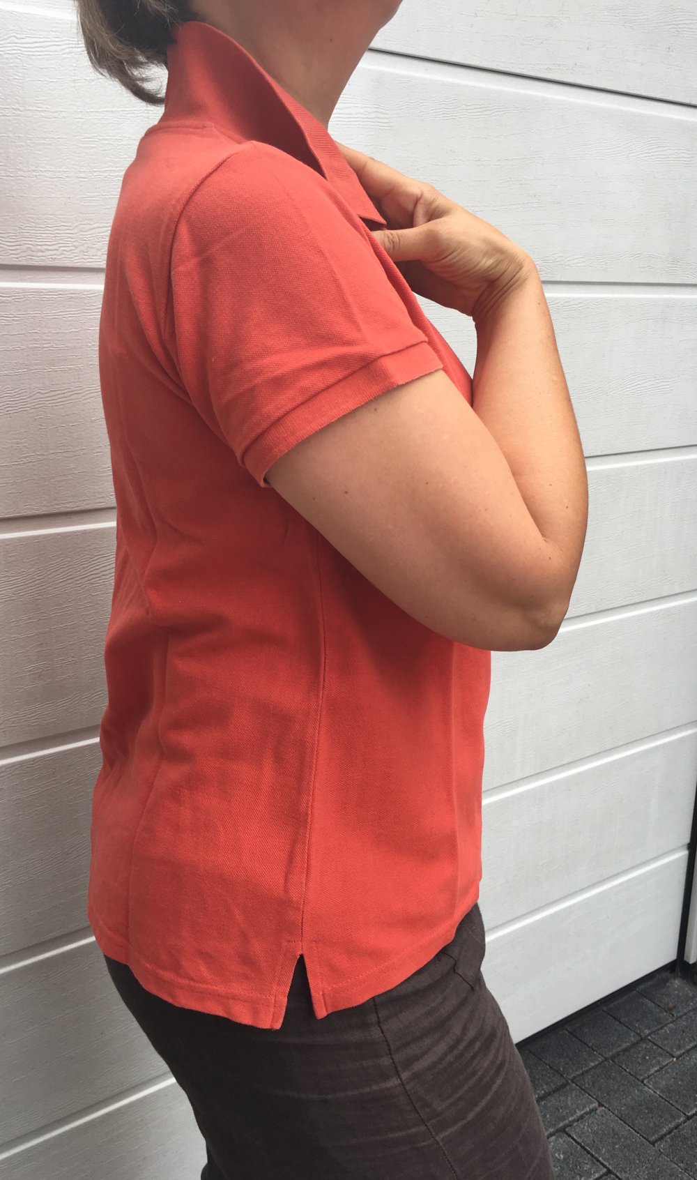 H&M, Poloshirt, rot, leichte A-Linie , Gr. L